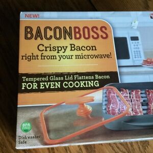 BaconBoss Crispy Bacon Maker for Microwave or Oven  As Seen on TV Bacon Boss New